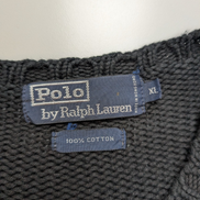 Pull Polo Ralph Lauren Noir sur Noir - Maille de Coton Dense - Taille XL / XXL