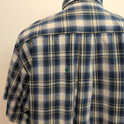Chemise Carhartt L Oxford Bleu Jaune Carreaux Manches courtes Coton 2 Poches