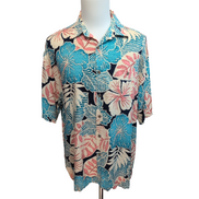 Chemise Hawaïenne Moda Campia Taille XL Floral 100% Rayonne Manches courtes