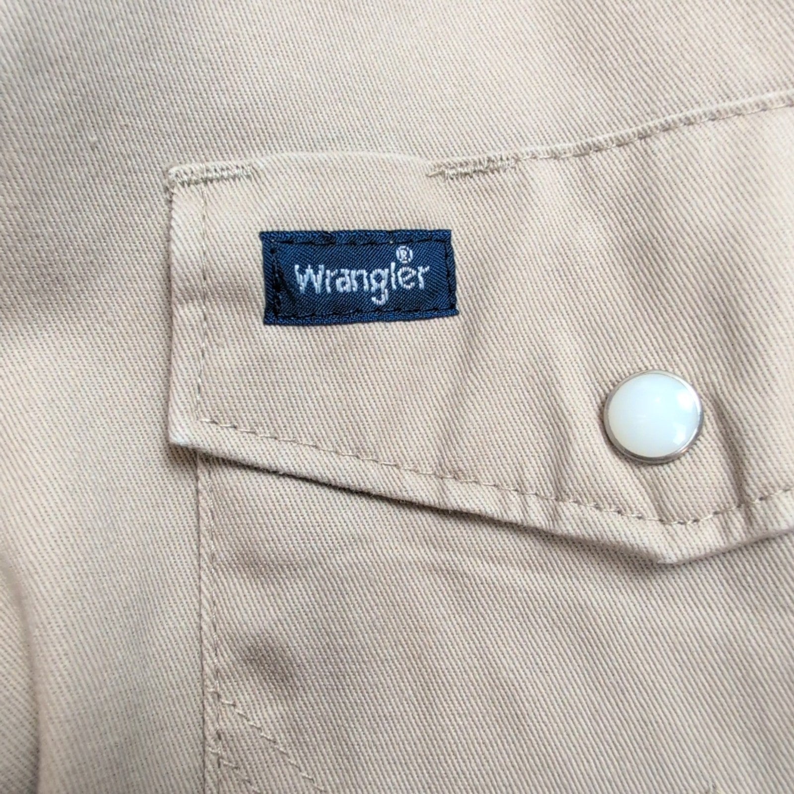Chemise Western Wrangler Coton Manches Longues Pression Taille XL
