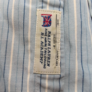 Chemise Ralph Lauren L Vintage Rayures Bleu Blanc Brodée Classic Fit Button Down