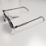 Lunettes de soleil Ovales Noires Y2K Branche Fine Métal UV400