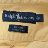 Chemise Ralph Lauren jaune uni logo jaune avec poche taille L #2104