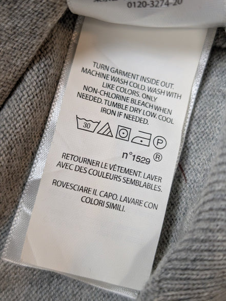 Pull POLO RALPH LAUREN Homme XL Gris Foncé Col V Logo Ton sur Ton Excellent État
