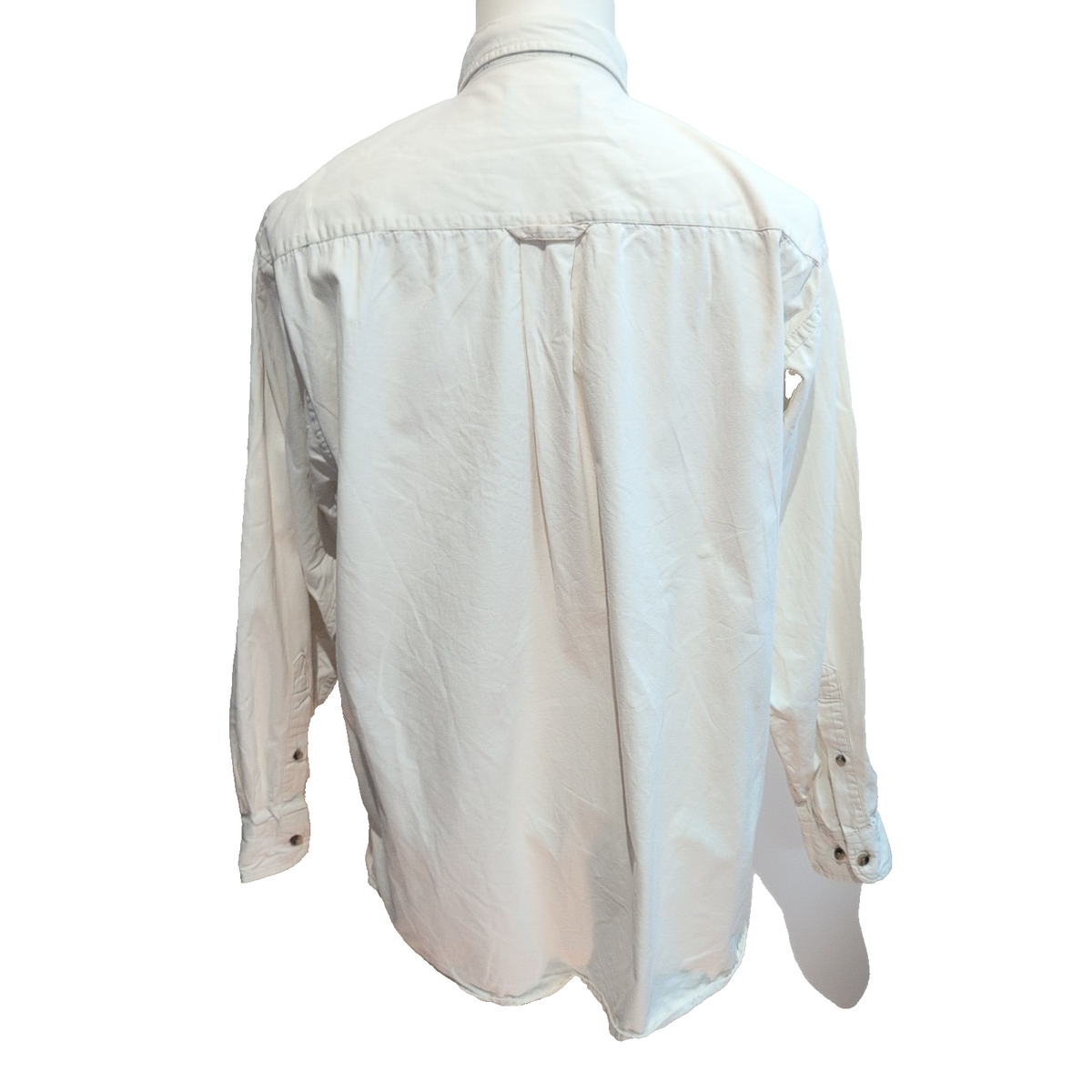 Chemise Pendleton L Blanc Cassé Coton Logo Brodé Une Poche Rare