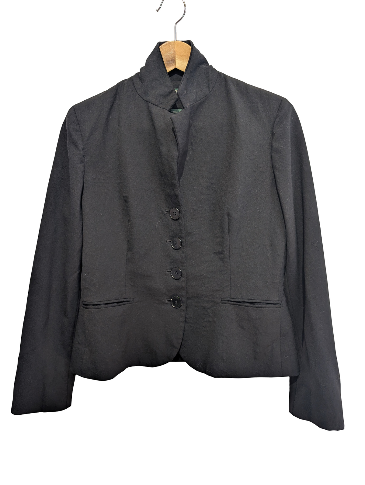 Veste Blazer Lauren Ralph Lauren Femme M 38 8P Noir Laine Stretch