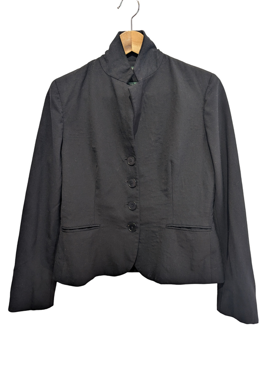 Veste Blazer Lauren Ralph Lauren Femme M 38 8P Noir Laine Stretch