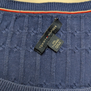 Pull Femme Tommy Hilfiger Bleu Électrique Torsadé - Taille 3XL