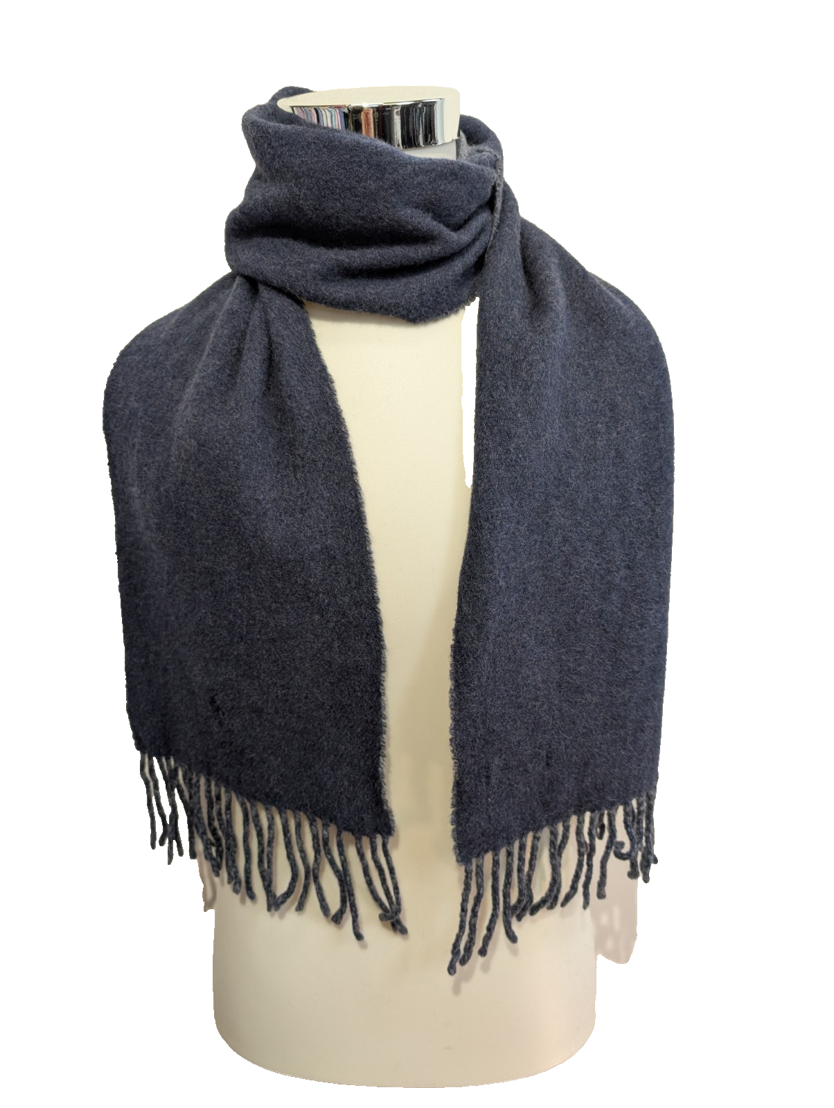 Écharpe Polo Ralph Lauren Réversible Laine d'agneau Marine Gris Made in Italy