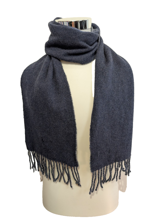 Écharpe Polo Ralph Lauren Réversible Laine d'agneau Marine Gris Made in Italy