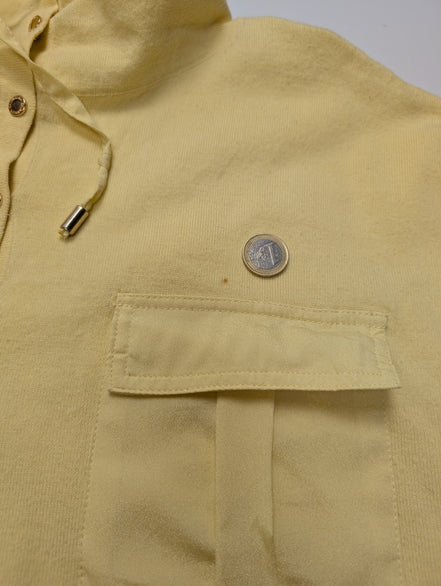 Pull Calvin Klein Jaune Col Roulé à Cordon & Poches - Taille L/XL