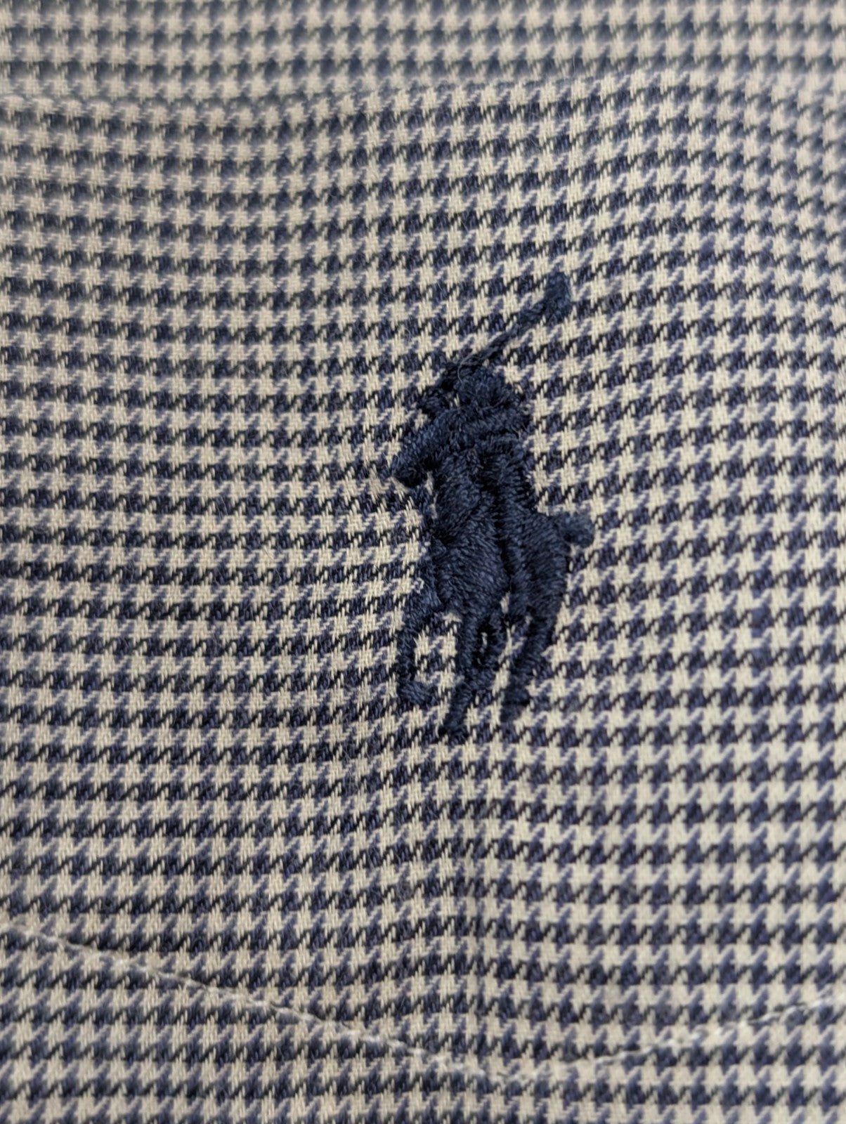 Chemise Ralph Lauren Yarmouth Pied-de-Poule Bleu Marine et Blanc - Taille XL