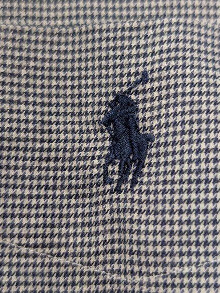 Chemise Ralph Lauren Yarmouth Pied-de-Poule Bleu Marine et Blanc - Taille XL