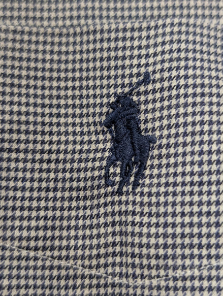 Chemise Ralph Lauren Yarmouth Pied-de-Poule Bleu Marine et Blanc - Taille XL