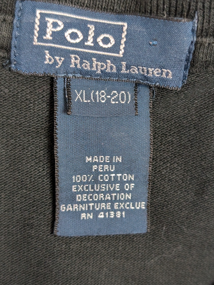 Polo manches courtes Polo Ralph Lauren XL 18-20 S noir logo rouge
