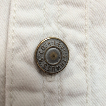 Chemise en Jean Levis Couleur blanc uni 100% coton taille XL Bouton en métal 2 p