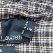 Chemise Polo Ralph Lauren Shirt L XL Carreaux Bleu Marine Button Down Logo