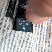 Chemise Ralph Lauren L Classic Fit bleu rayures Oxford manches courtes