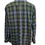 Chemise Flanelle L.L.Bean Homme L Vert Bleu Bûcheron Tartan |276S