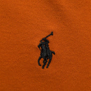 Polo manches courtes Polo Ralph Lauren M orange 100% coton logo bleu marine