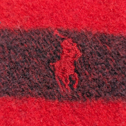 Écharpe Polo Ralph Lauren Vintage Laine Rouge Vif Made in Italy