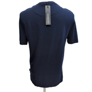 T-shirt Voi Jeans Co M Bleu Marine Logo Brodé 100% Coton Neuf Étiquette