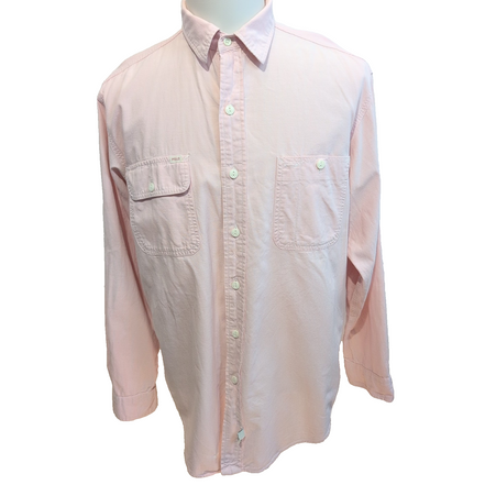 Chemise Polo Ralph Lauren Workwear rose 3 poches vintage logo L