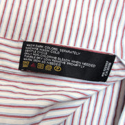 Chemise Nautica XL XXL Bordeaux Rayures Classic Fit manches longues