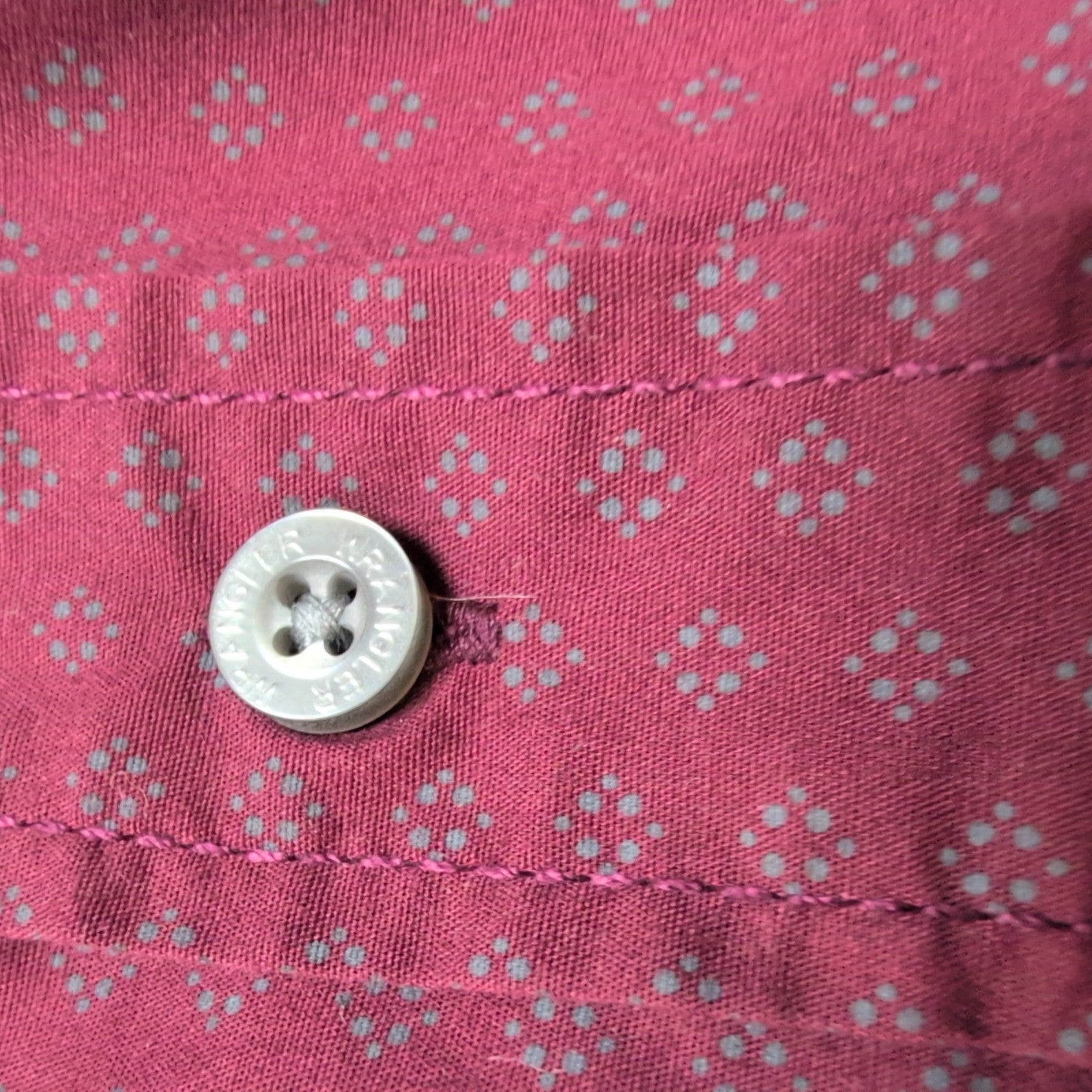 Chemise Wrangler Stretch Taille XL Bordeaux à Micro-Motifs