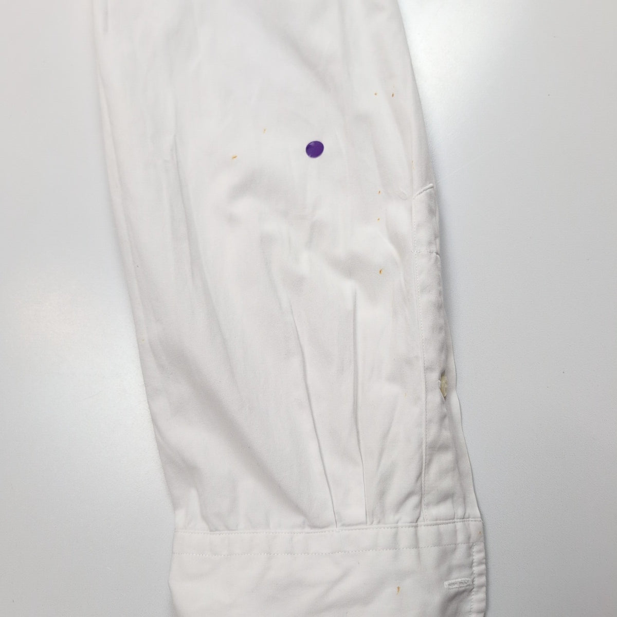 Chemise Ralph Lauren Classic Fit XL Blanc Uni Logo Bleu Marine manches longues