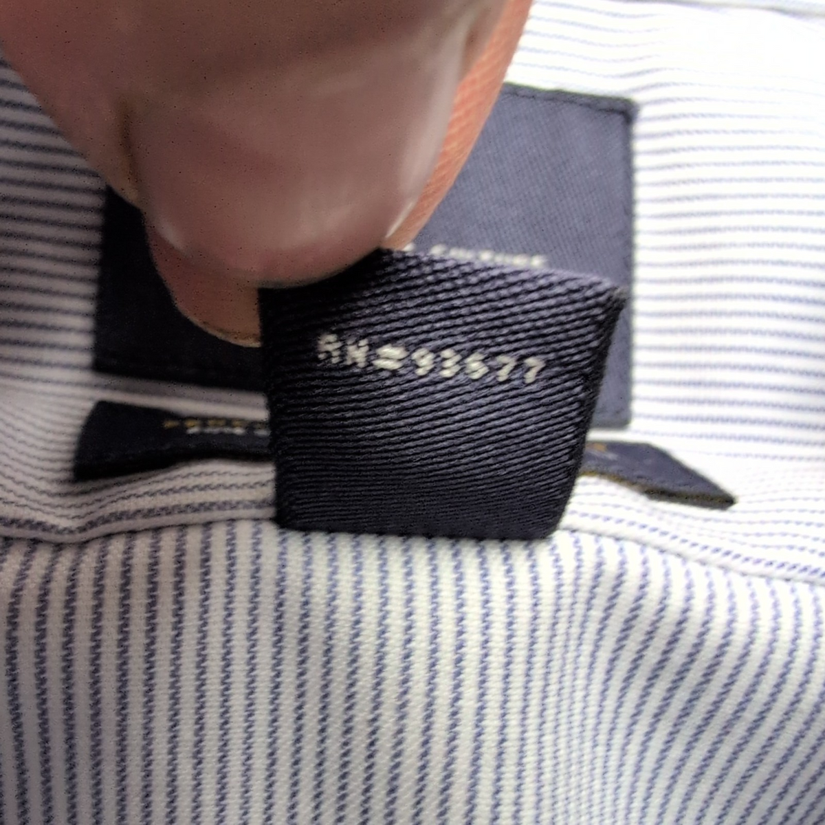 Chemise Stafford Taille XL Bleue Rayures Performance Pinpoint Coton Polyster