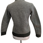 Pull CARHARTT Épais 80% Laine d'Agneau Vert Kaki Femme Taille L (Petit)