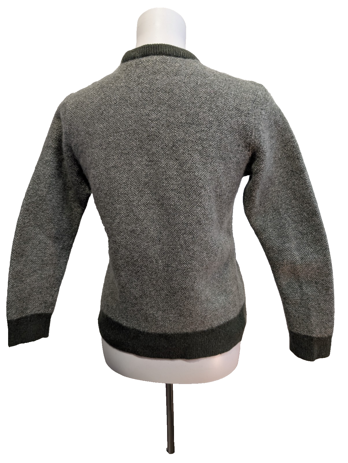 Pull CARHARTT Épais 80% Laine d'Agneau Vert Kaki Femme Taille L (Petit)