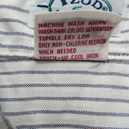 Chemise Izod Lacoste S Blanche Rayures Bleues Made in Korea Vintage