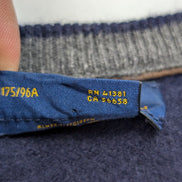Pull Polo Ralph Lauren Bleu Marine - 100% Laine Mérinos Italienne - Taille M