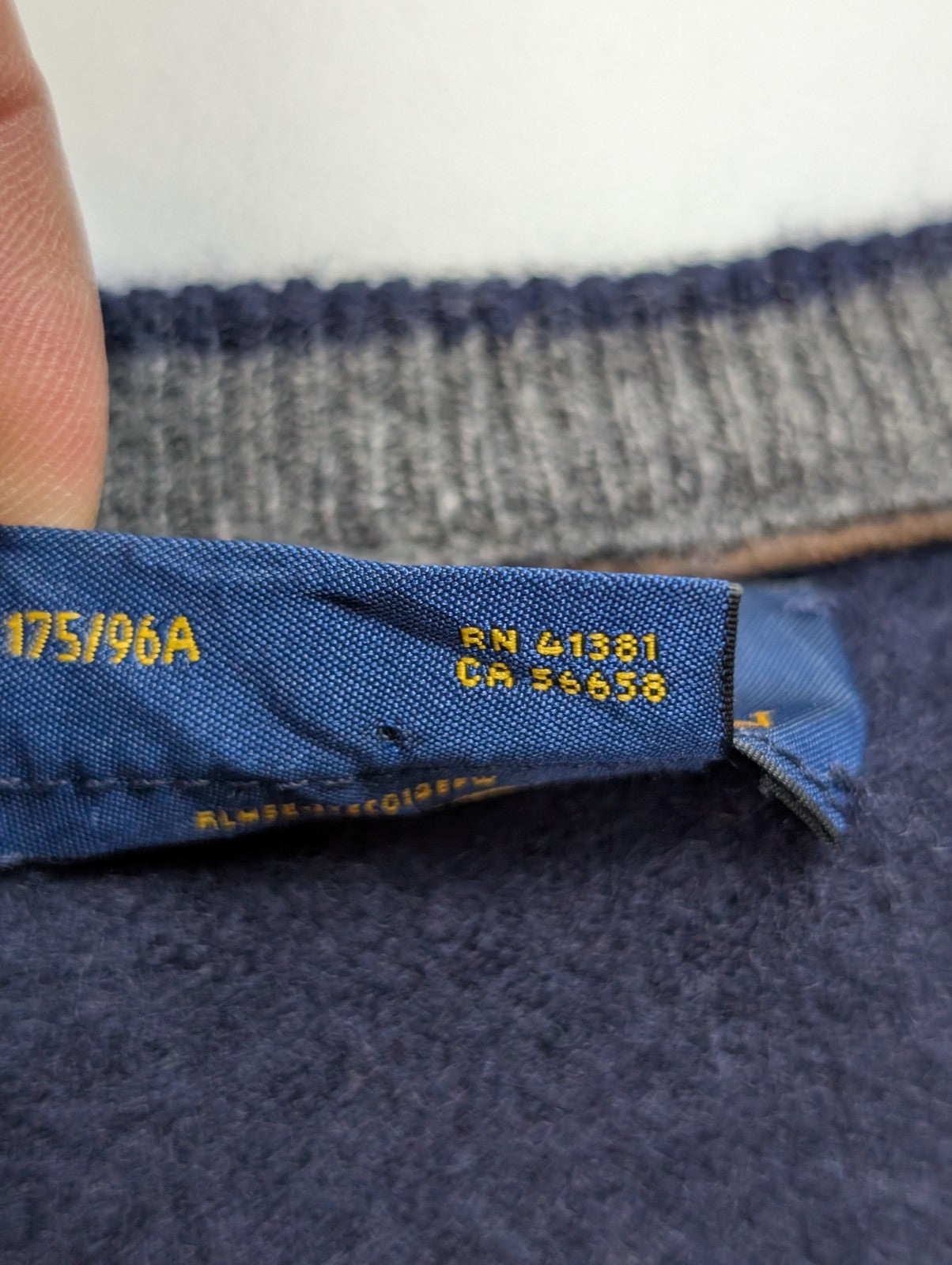Pull Polo Ralph Lauren Bleu Marine - 100% Laine Mérinos Italienne - Taille M