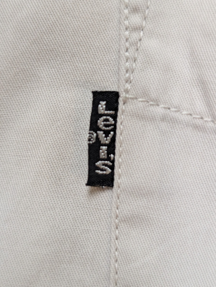CHEMISE LEVI'S Coton Blanc Cassé Crème L/G Homme Vintage Poche