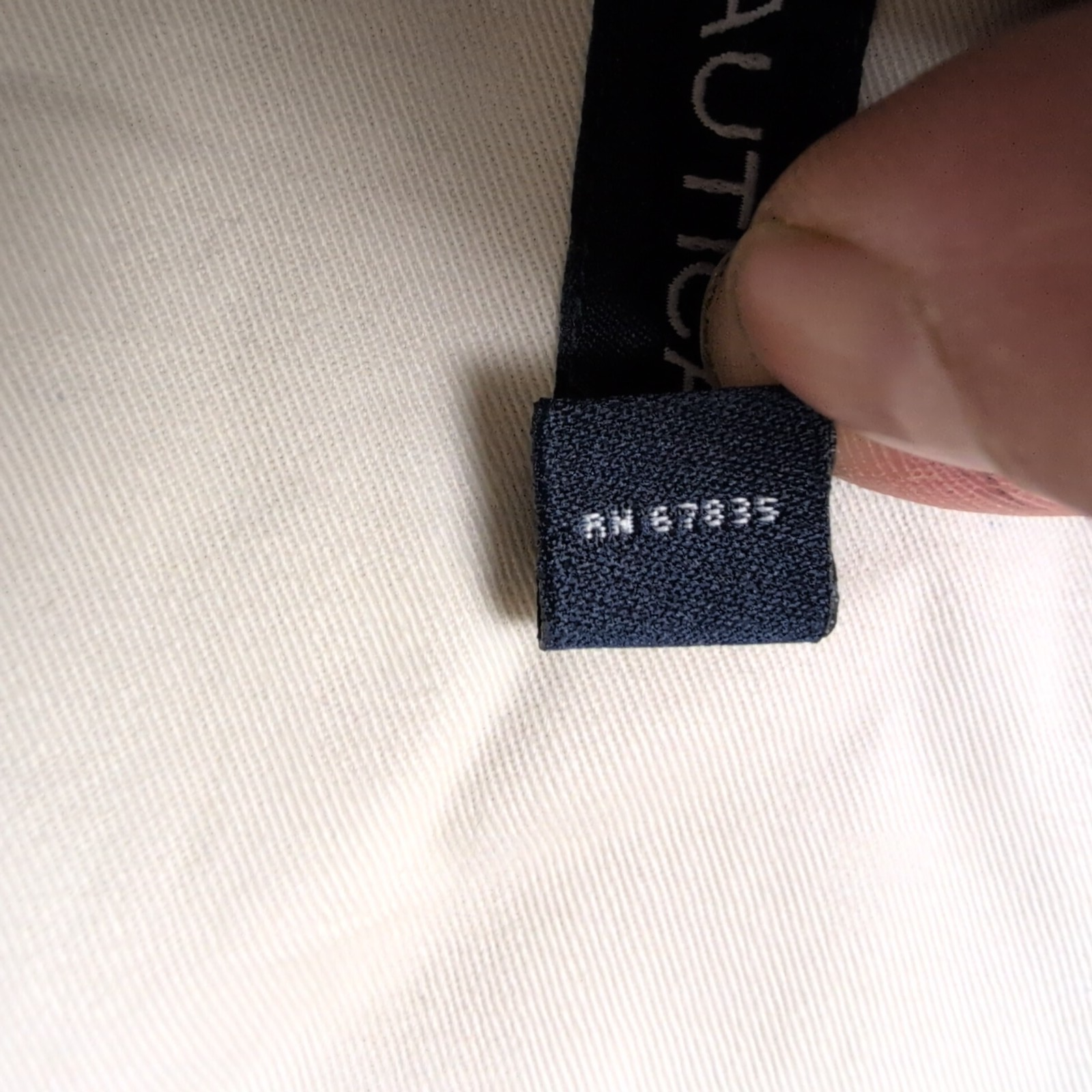 Chemise Nautica Taille L Blanc Cassé Coton Épais Logo Brodé Manches longues