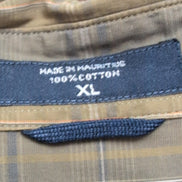 Chemise Nautica Manches Courtes à Carreaux Kaki - Taille XL
