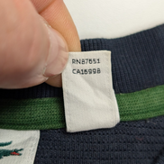 Pull Lacoste M FR4 bleu marine Color Block coton crocodile brodé