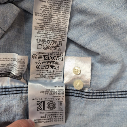 Chemise Levi's bleu jean manches longues taille M #203e