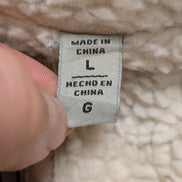 Blouson Veste Levis Homme L Doublé Sherpa Crème Beige Vintage Fermeture Zip
