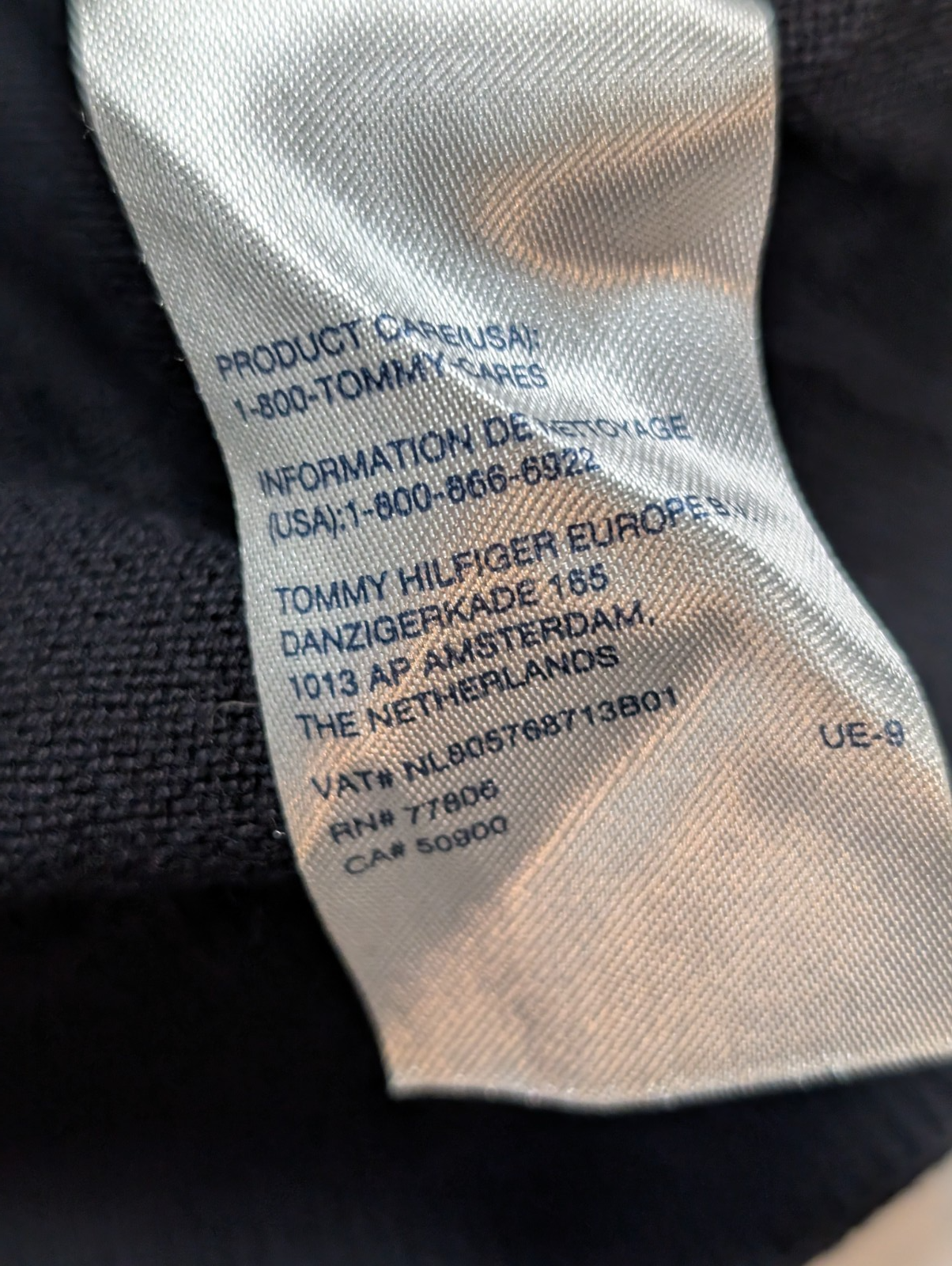 Pull Tommy Hilfiger Homme Col Rond Noir Profond - Taille M