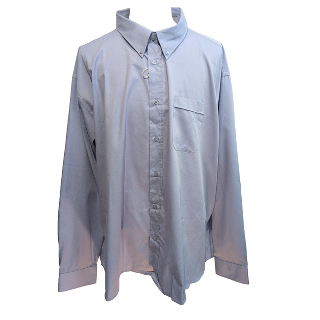 Chemise Henbury 5XL Neuve Bleu Uni Grande Taille Coton Poche Manches longues