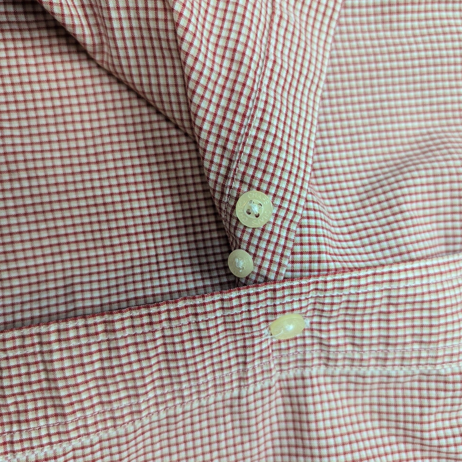 Chemise CHAPS rouge à carreaux manches courtes taille M #5e