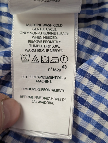 Chemise Polo Ralph Lauren Shirt M Seersucker Carreaux Manches Courtes Button Dow