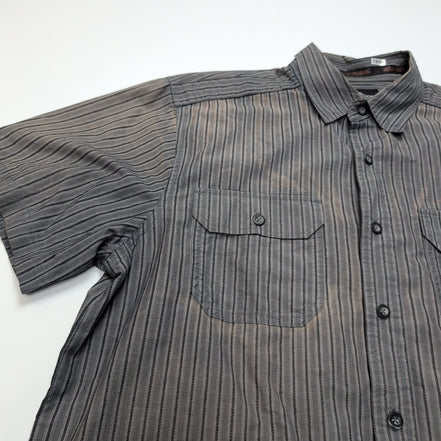 Chemise Harley Davidson XL Gris Rayures Manches courtes HD N°1 2 Poches