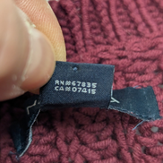 Pull Nautica Bordeaux Grosse Maille Torsadée Col Rond Femme S ✨