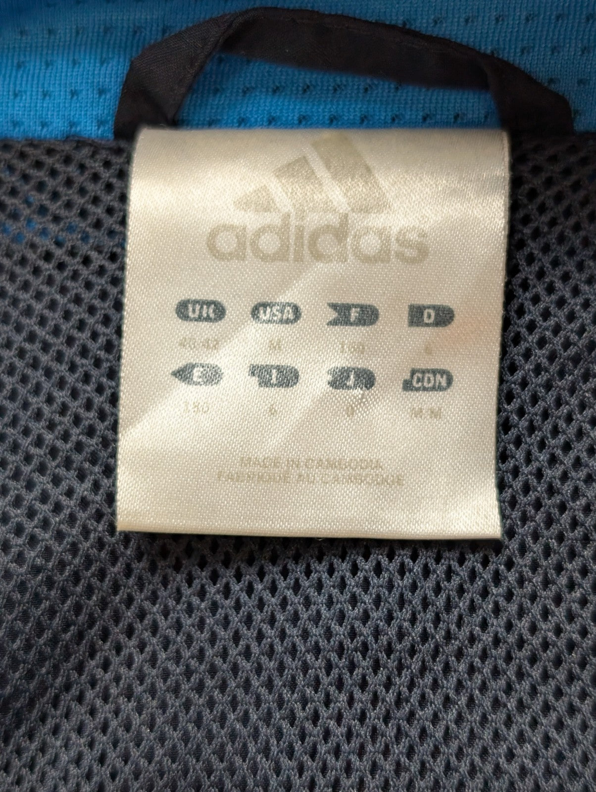 Veste Adidas Bleu Marine Taille M (Coupe Large) Sportswear Training Zippée