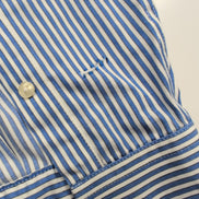 Chemise Chaps Bleue à Rayures Non Iron Stretch - Taille L/XL